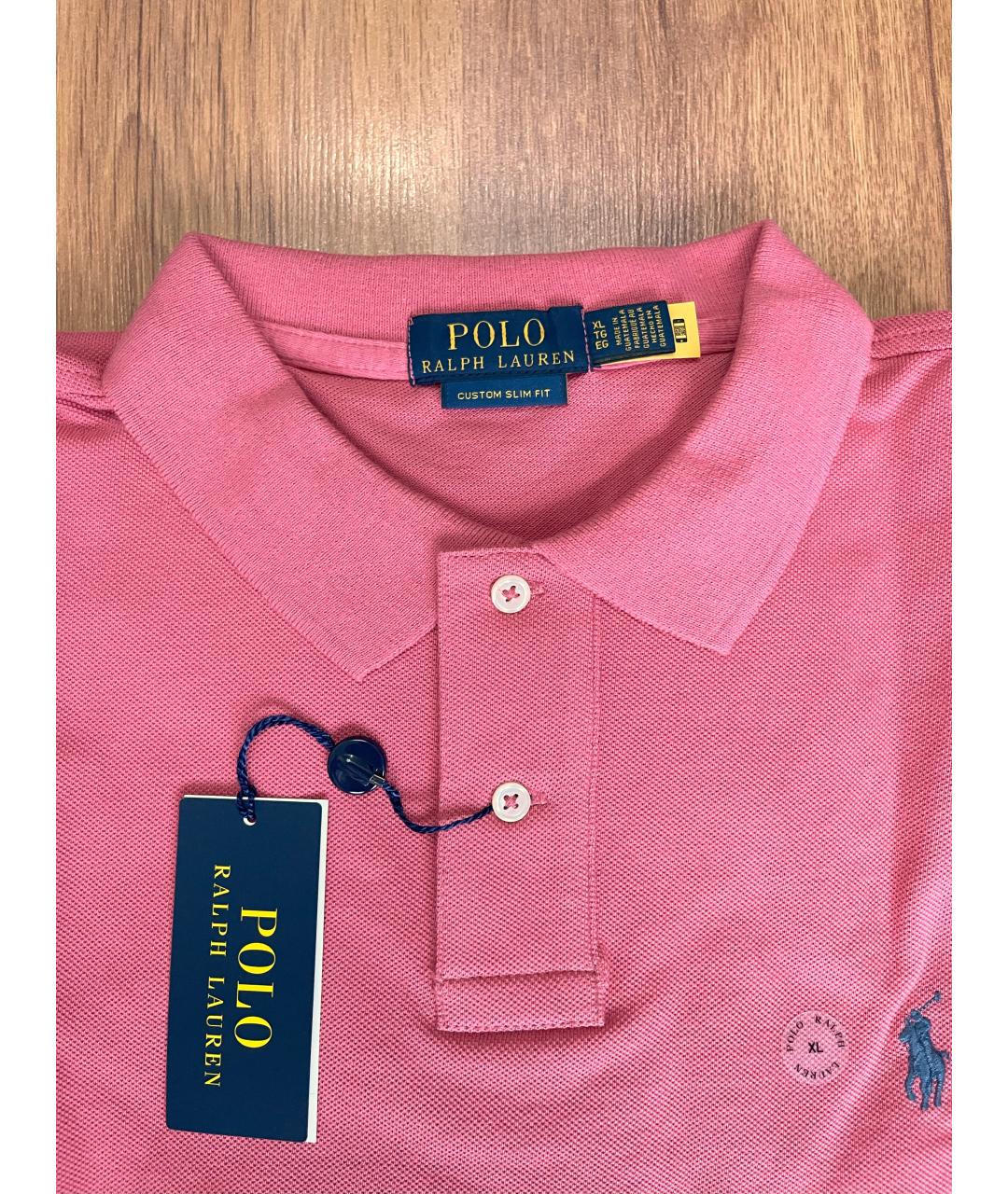 POLO RALPH LAUREN Красное хлопковое поло с коротким рукавом, фото 3