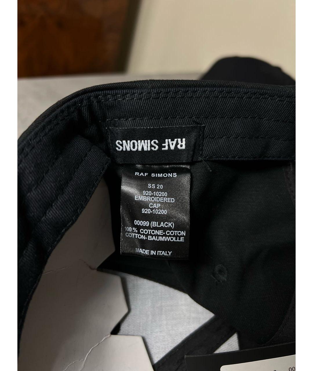 RAF SIMONS Черная хлопковая кепка/бейсболка, фото 6