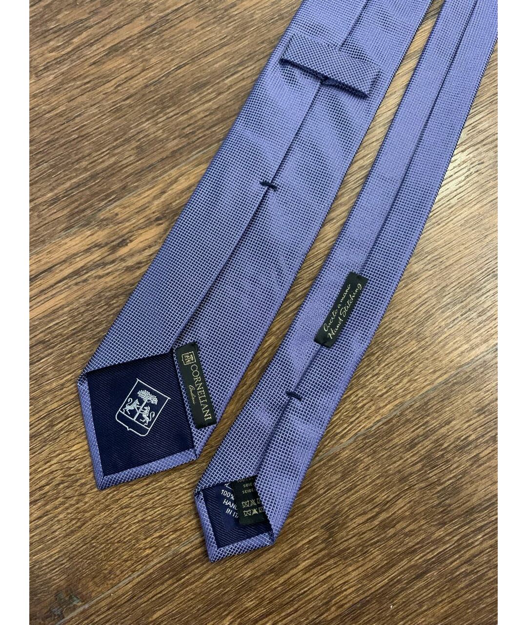 CORNELIANI Синий шелковый галстук, фото 2