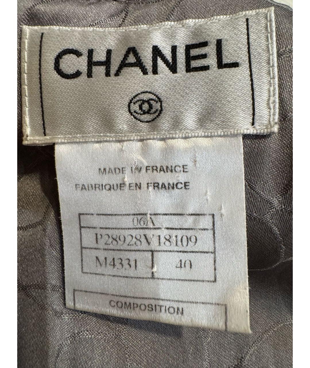 CHANEL Серое хлопковое повседневное платье, фото 3