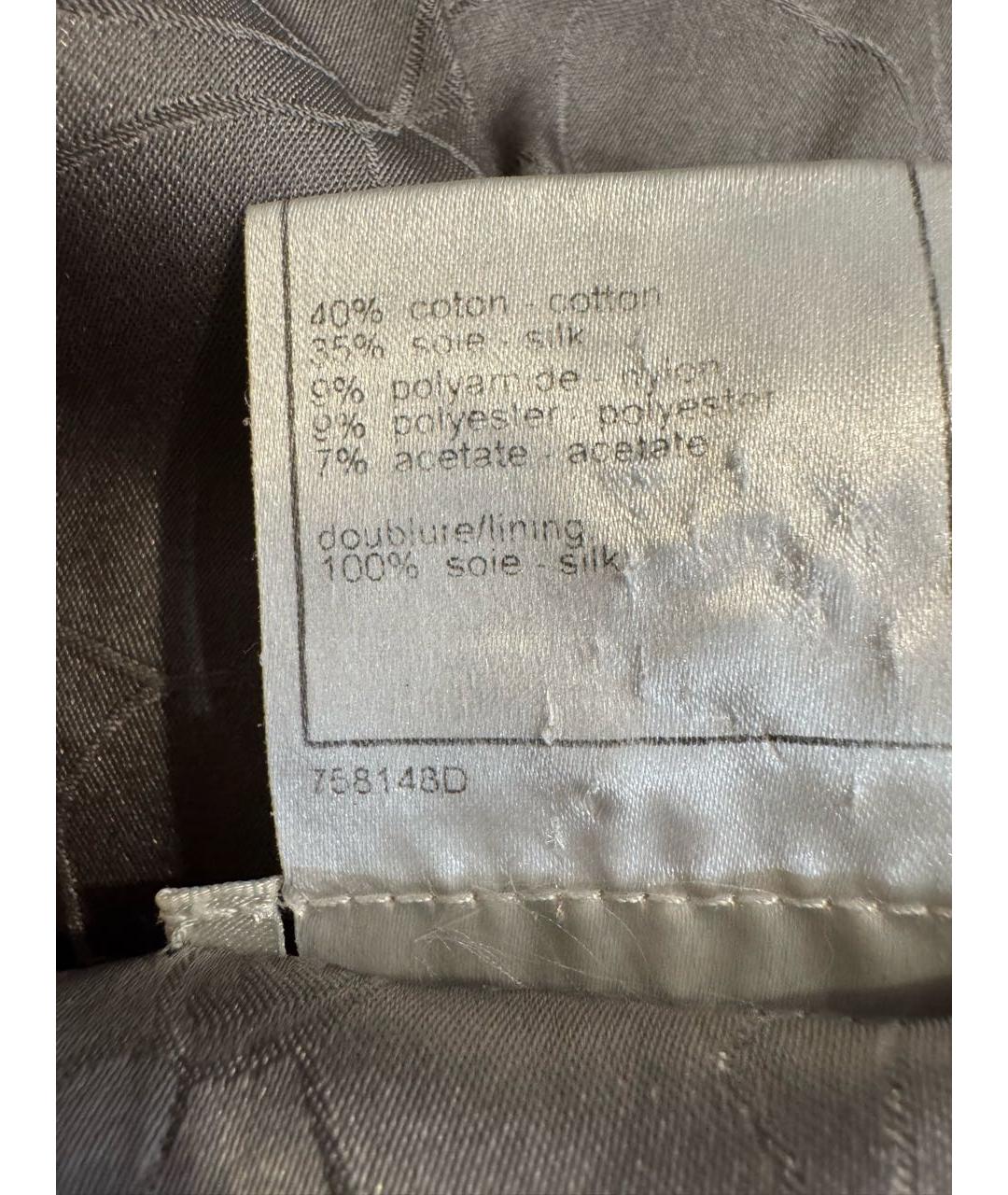 CHANEL Серое хлопковое повседневное платье, фото 5