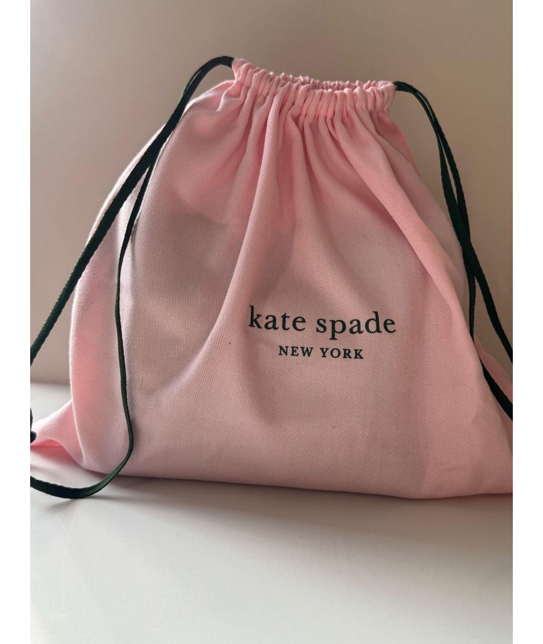 KATE SPADE Черная кожаная сумка с короткими ручками, фото 5