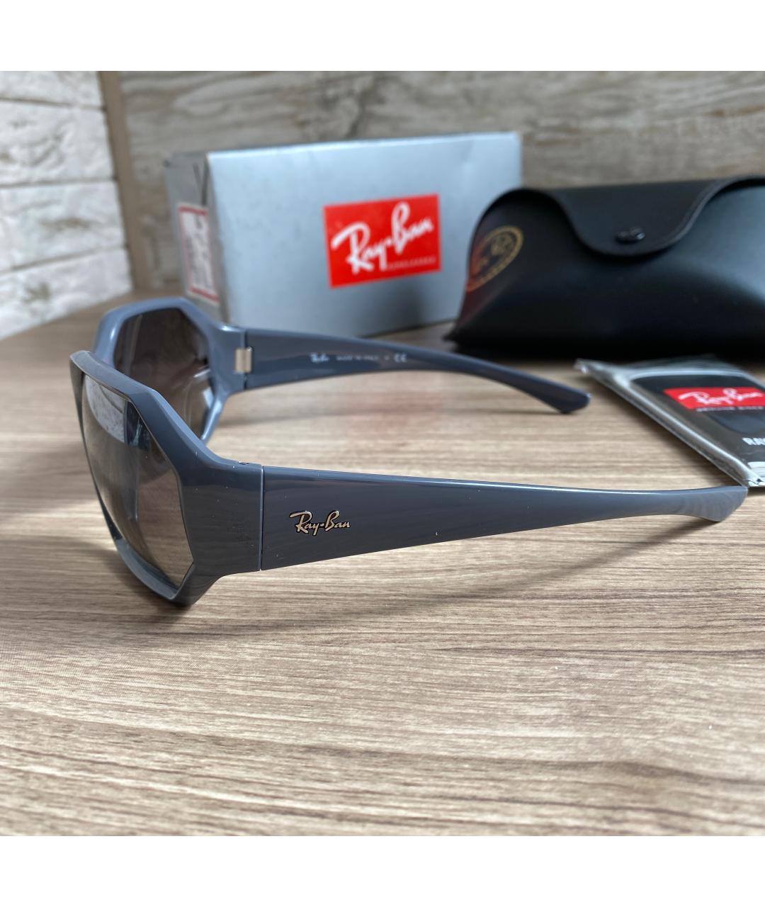 RAY BAN Серые пластиковые солнцезащитные очки, фото 3