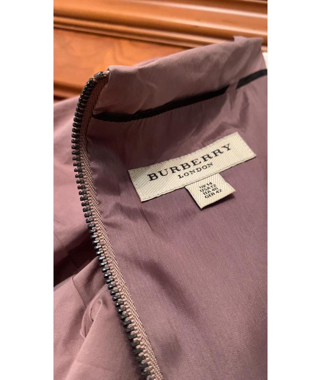 BURBERRY Розовое хлопко-эластановое платье, фото 3