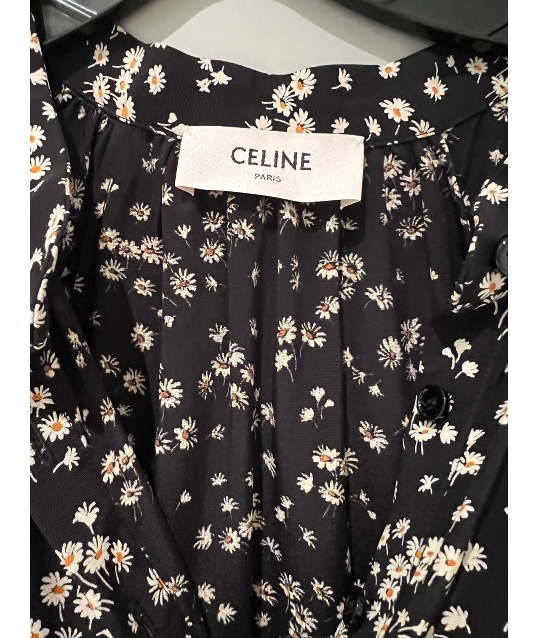 CELINE Черное вискозное платье, фото 4