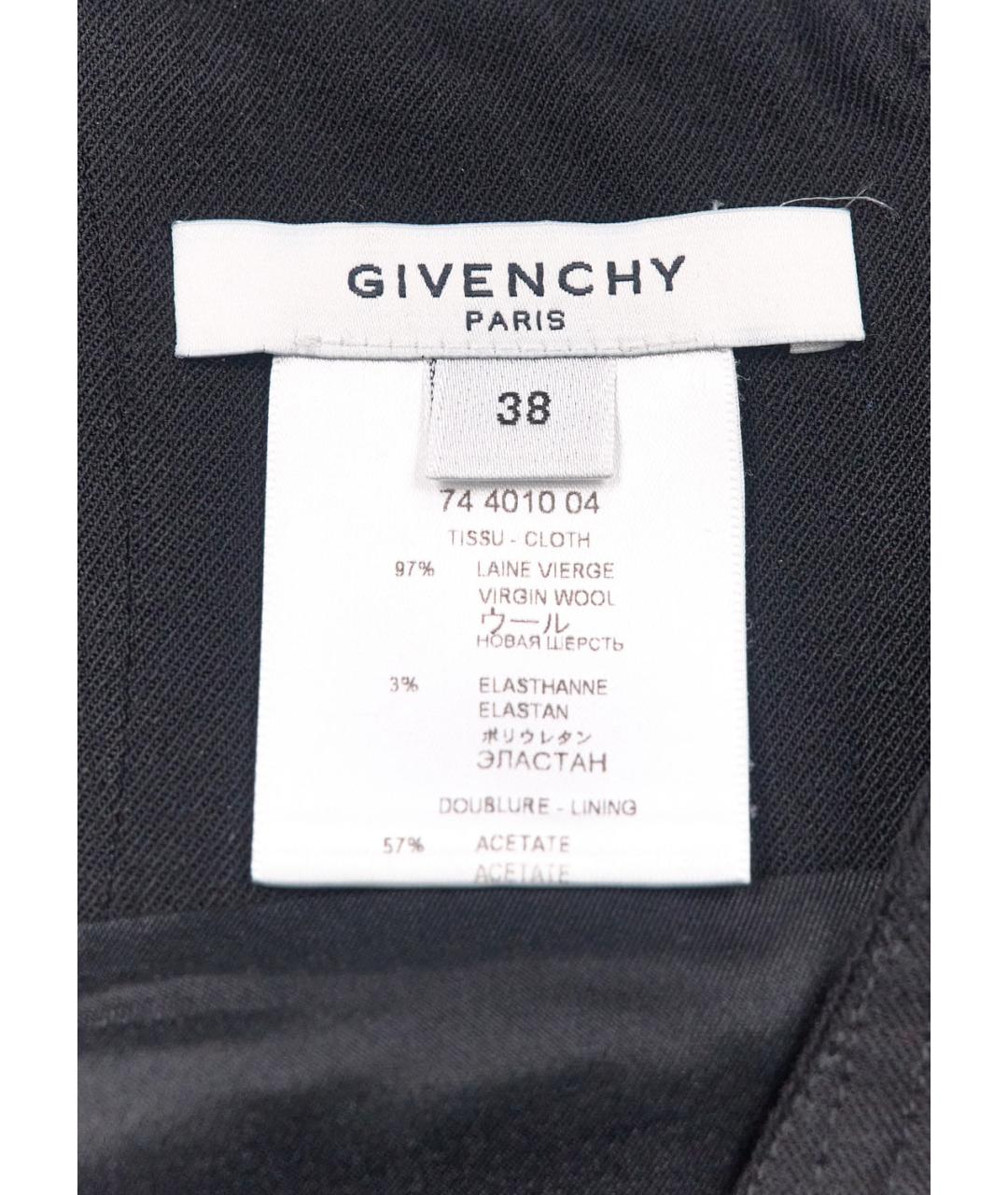 GIVENCHY Черная шерстяная юбка миди, фото 3