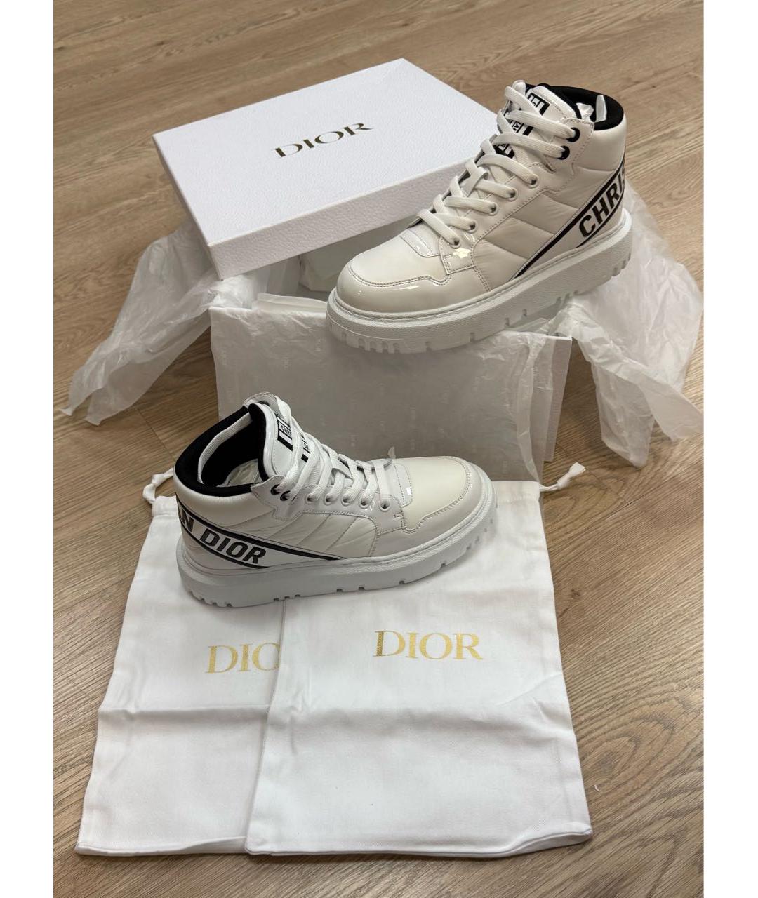 CHRISTIAN DIOR Белые текстильные кроссовки, фото 7