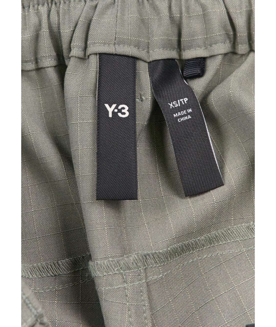 Y-3 Хаки шерстяные повседневные брюки, фото 3