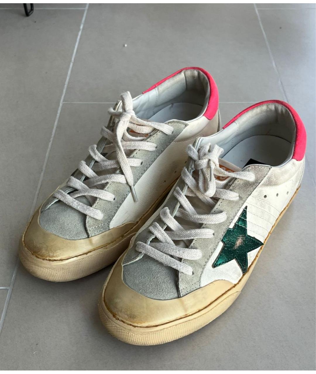 GOLDEN GOOSE DELUXE BRAND Белые кожаные кроссовки, фото 3