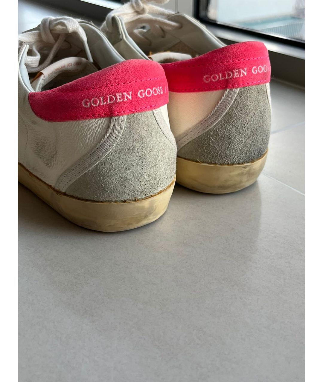 GOLDEN GOOSE DELUXE BRAND Белые кожаные кроссовки, фото 4