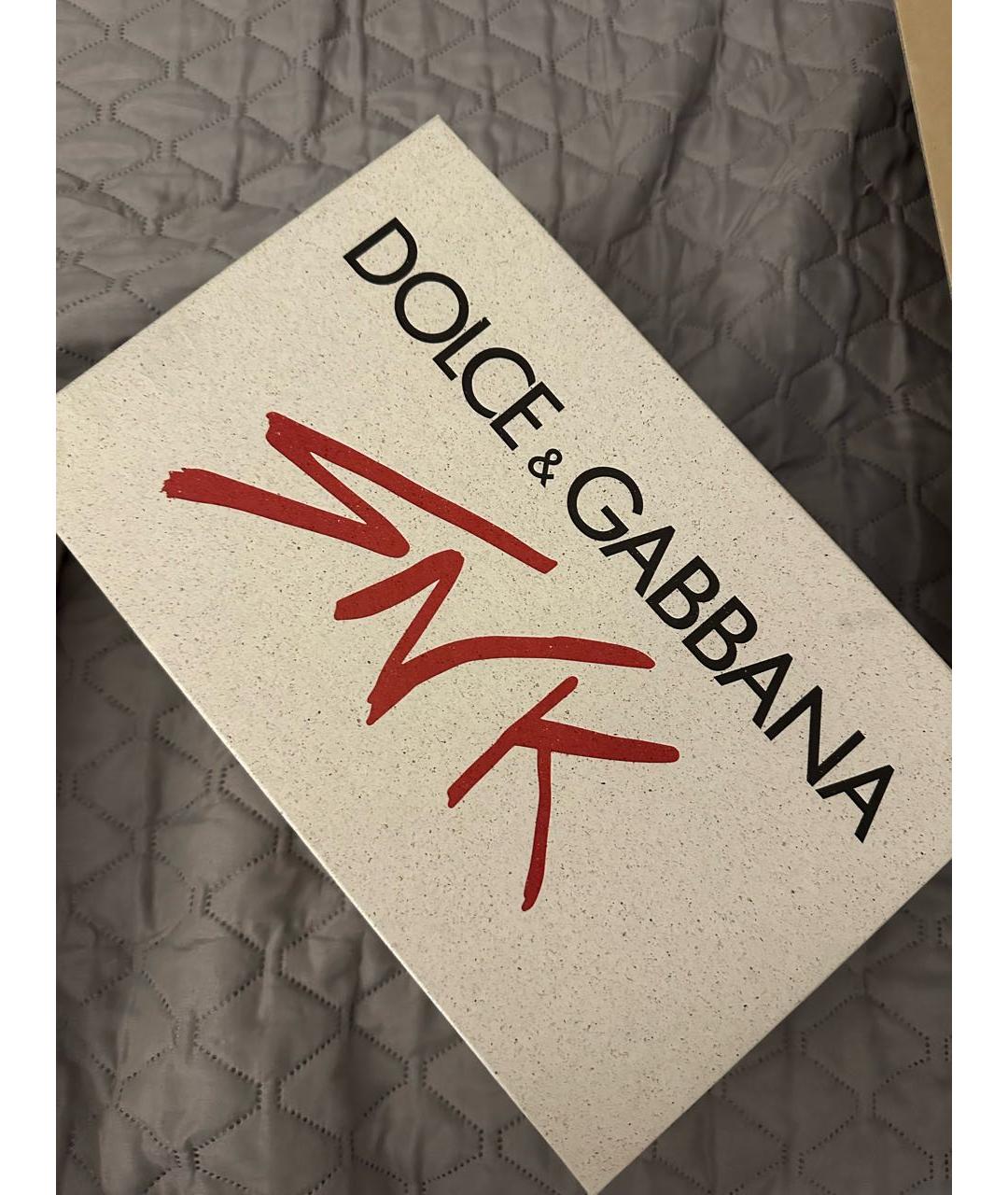 DOLCE&GABBANA Розовые кожаные кеды, фото 5