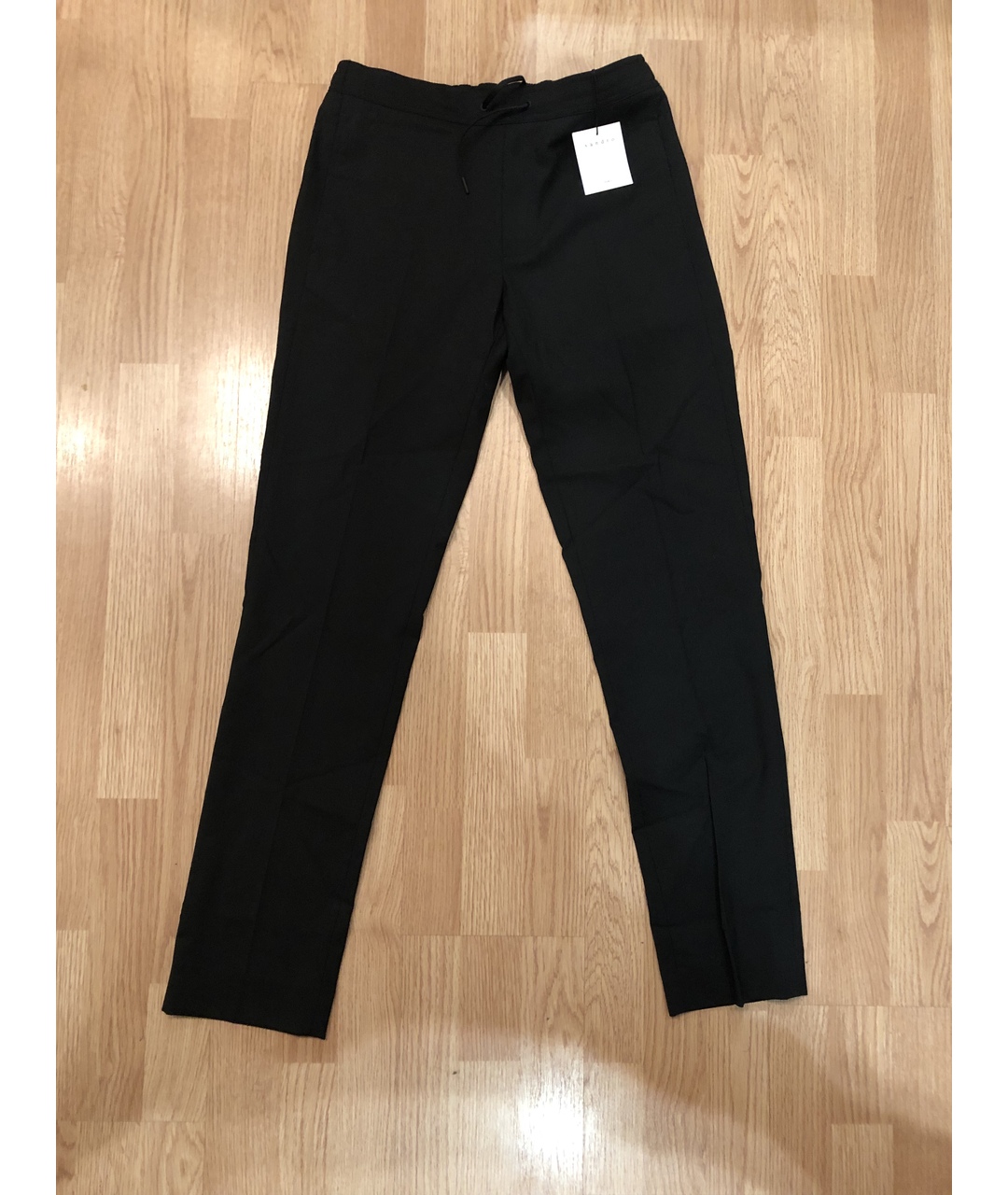 SANDRO Черные шерстяные классические брюки, фото 4