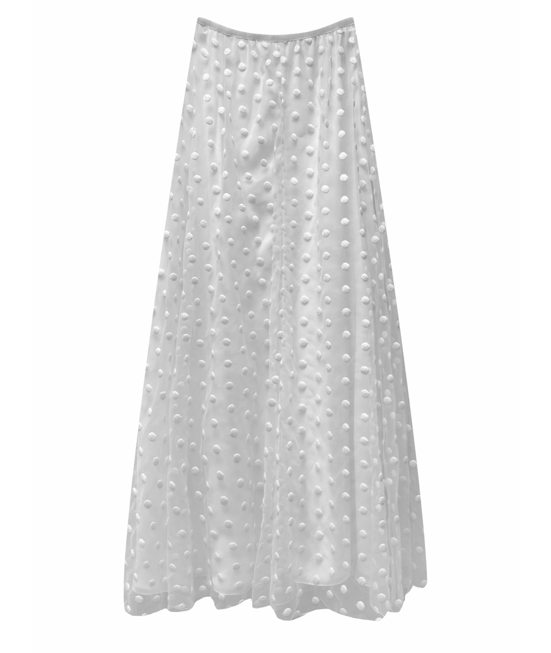 LONGCHAMP Белая полиэстеровая юбка макси, фото 1