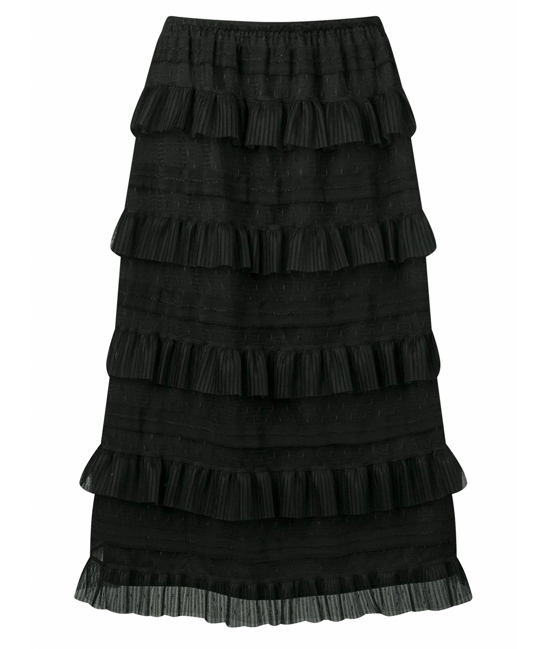 RED VALENTINO Черная полиэстеровая юбка макси, фото 1