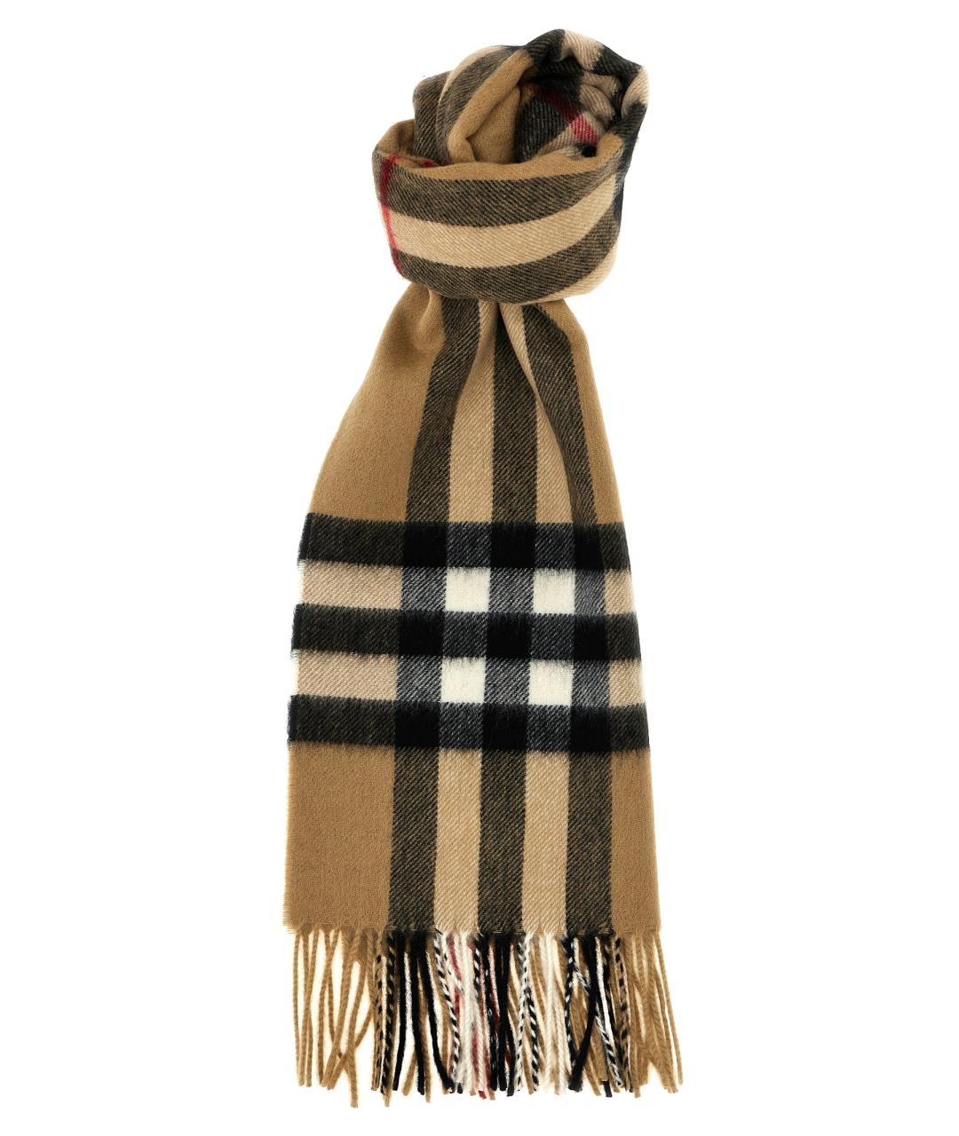 BURBERRY Бежевый кашемировый шарф, фото 1