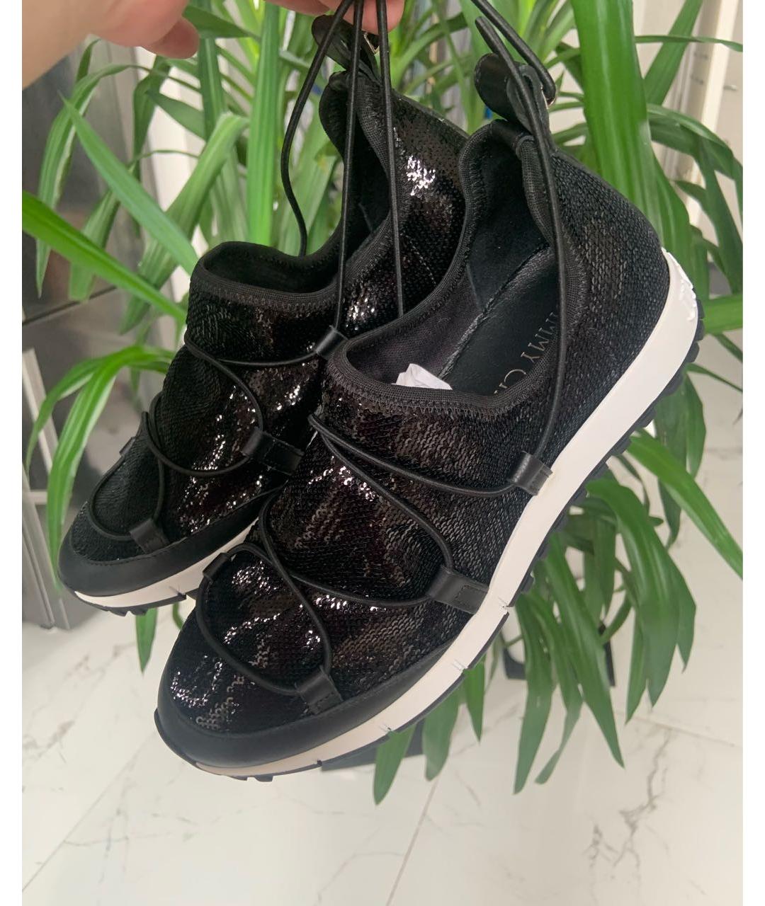 JIMMY CHOO Черные текстильные кроссовки, фото 8