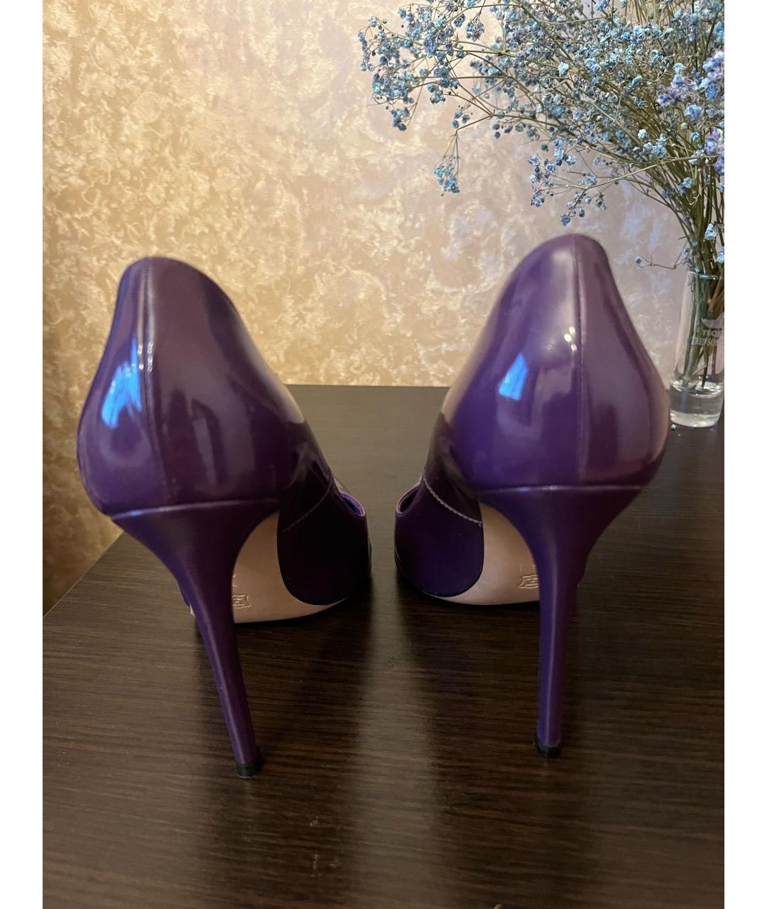 GIANVITO ROSSI Фиолетовые туфли из лакированной кожи, фото 3