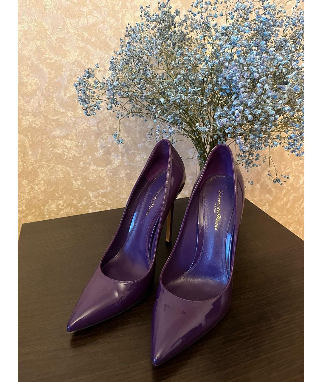 GIANVITO ROSSI Фиолетовые туфли из лакированной кожи, фото 2