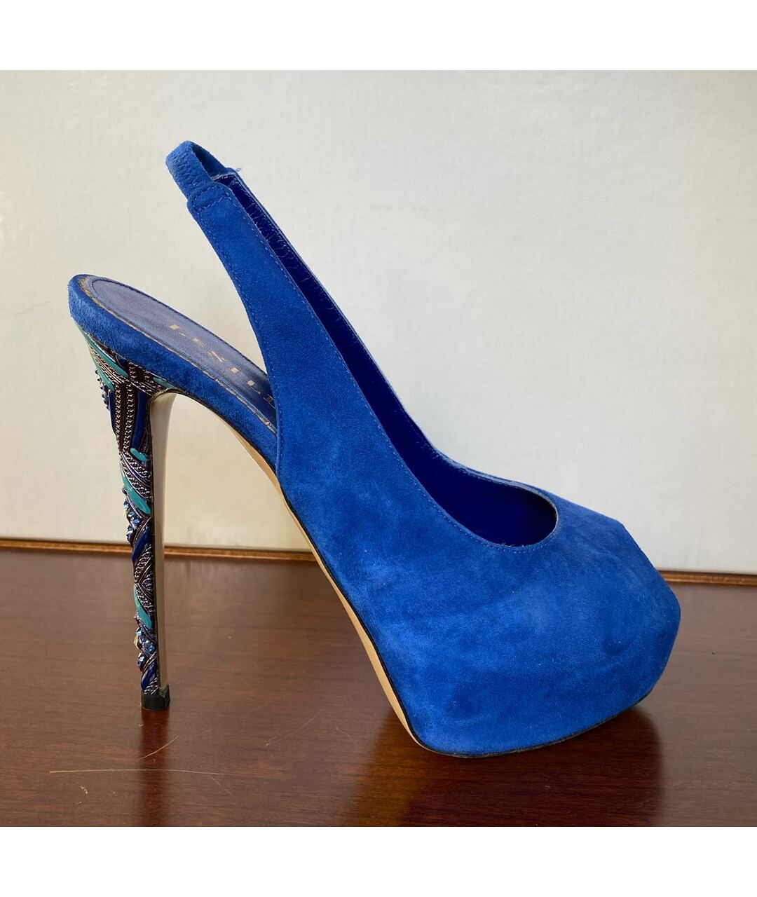 LE SILLA Синие замшевые туфли, фото 9