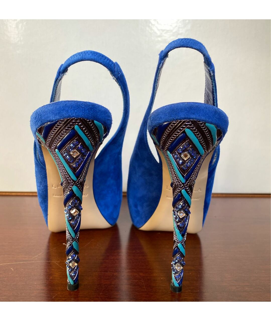 LE SILLA Синие замшевые туфли, фото 4