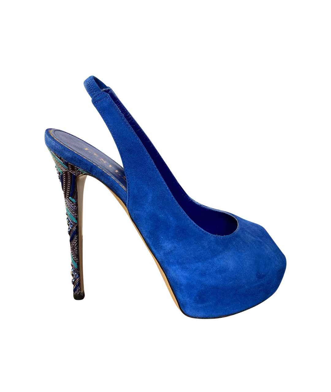 LE SILLA Синие замшевые туфли, фото 1