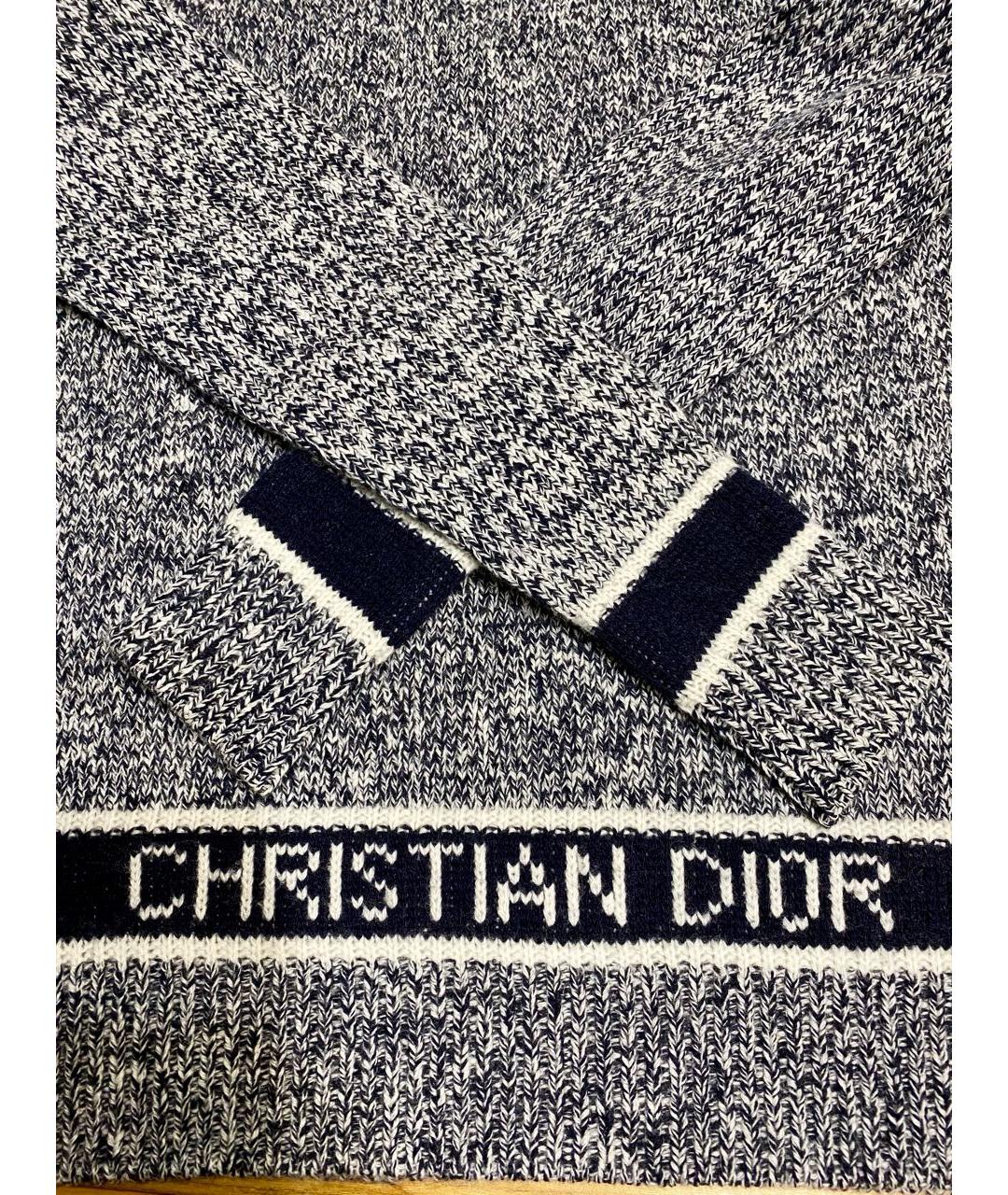 CHRISTIAN DIOR Темно-синий кашемировый джемпер / свитер, фото 5