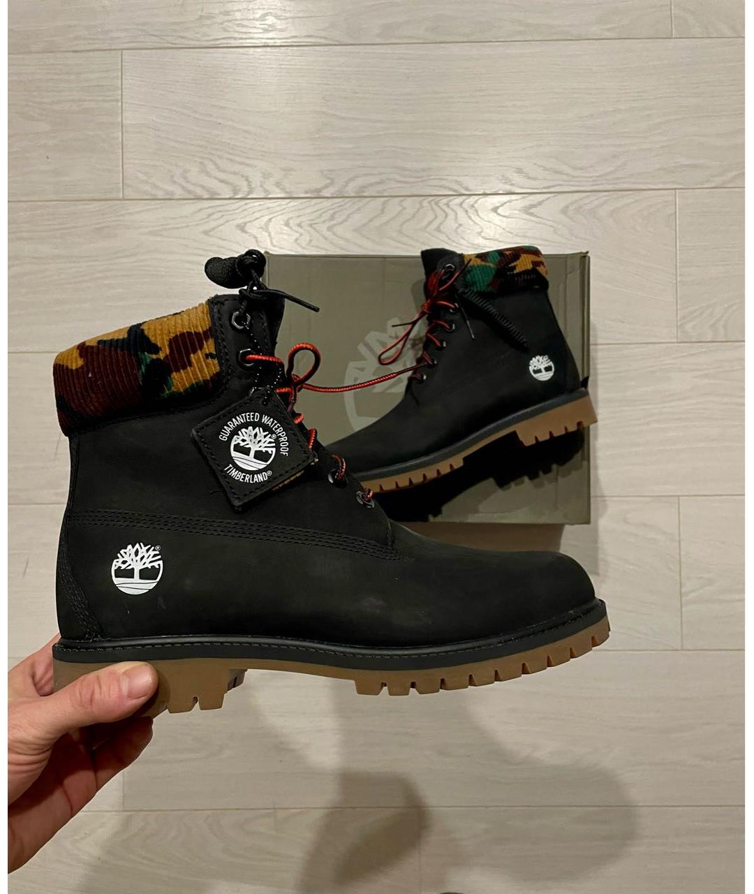 TIMBERLAND Черные нубуковые высокие ботинки, фото 4