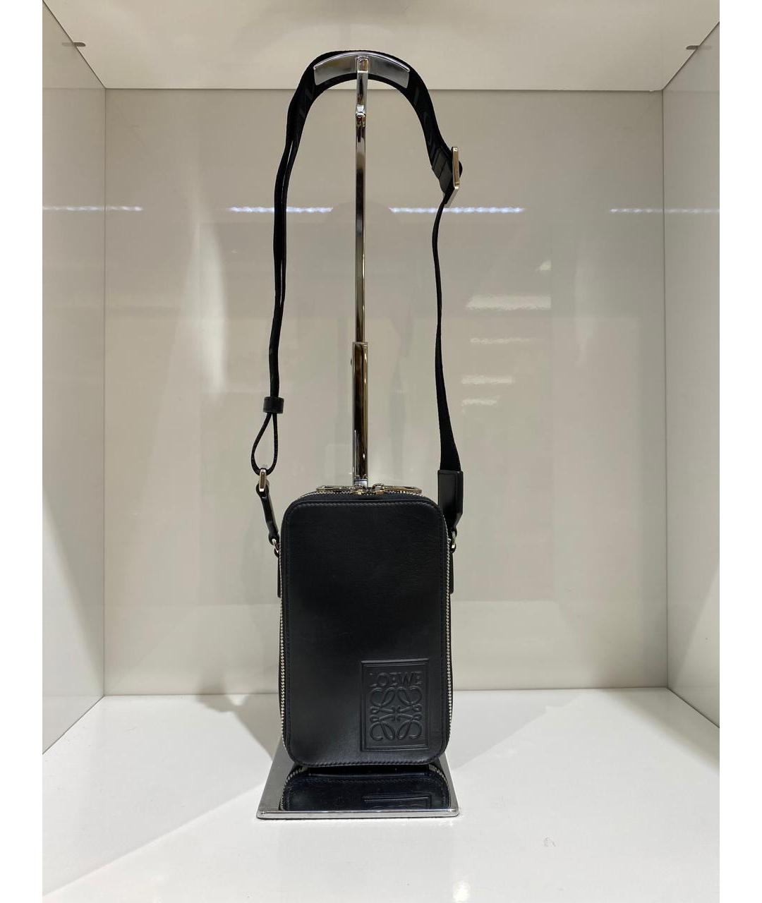 LOEWE Черная кожаная сумка через плечо, фото 2