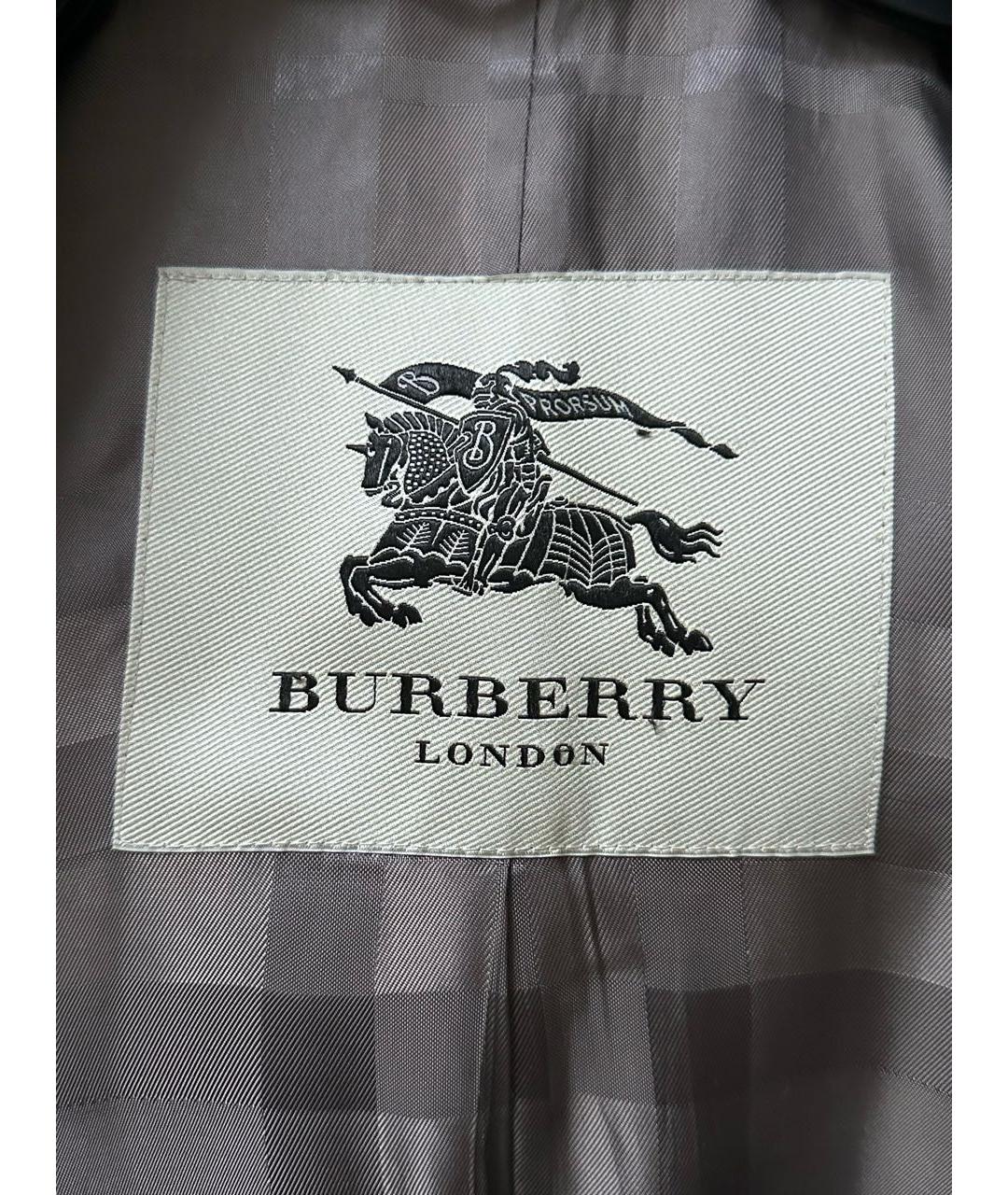 BURBERRY Серое шерстяное пальто, фото 4