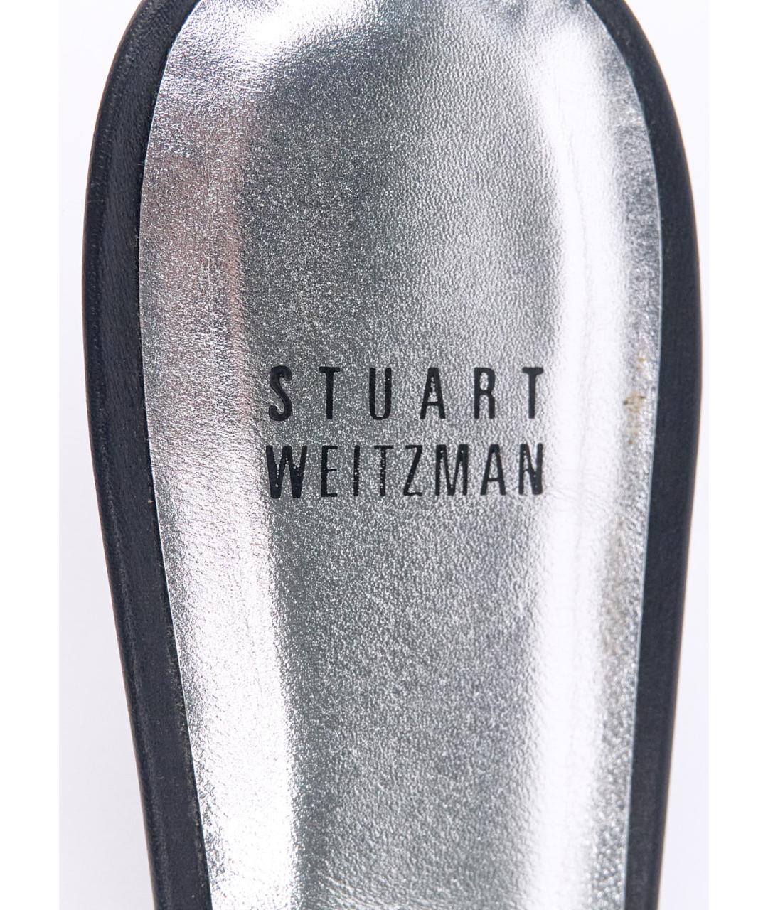 STUART WEITZMAN Черные текстильные мюли, фото 5