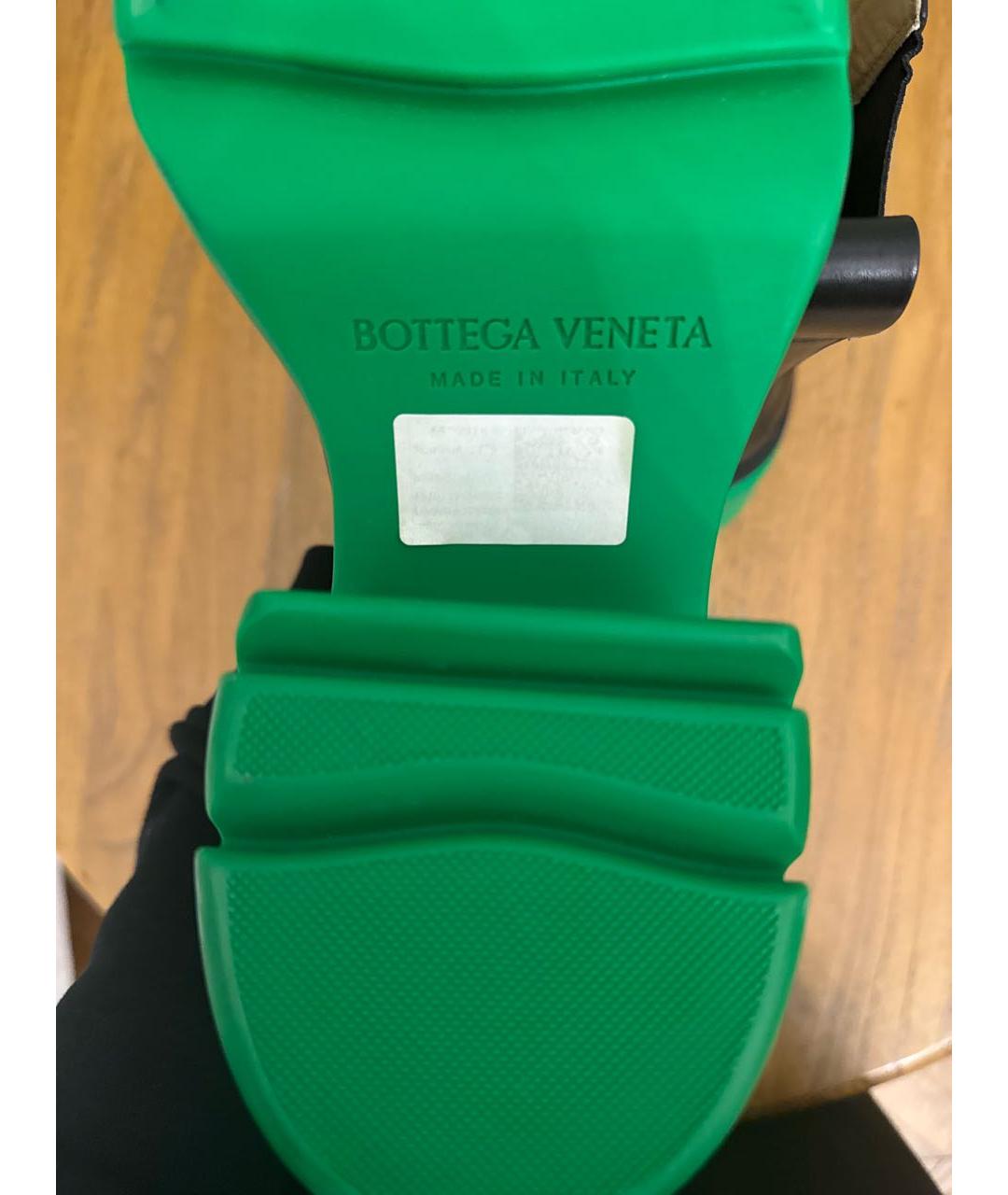 BOTTEGA VENETA Черные кожаные ботинки, фото 5