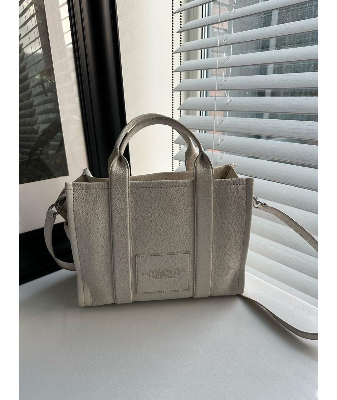 MARC JACOBS Бежевая кожаная сумка тоут, фото 3