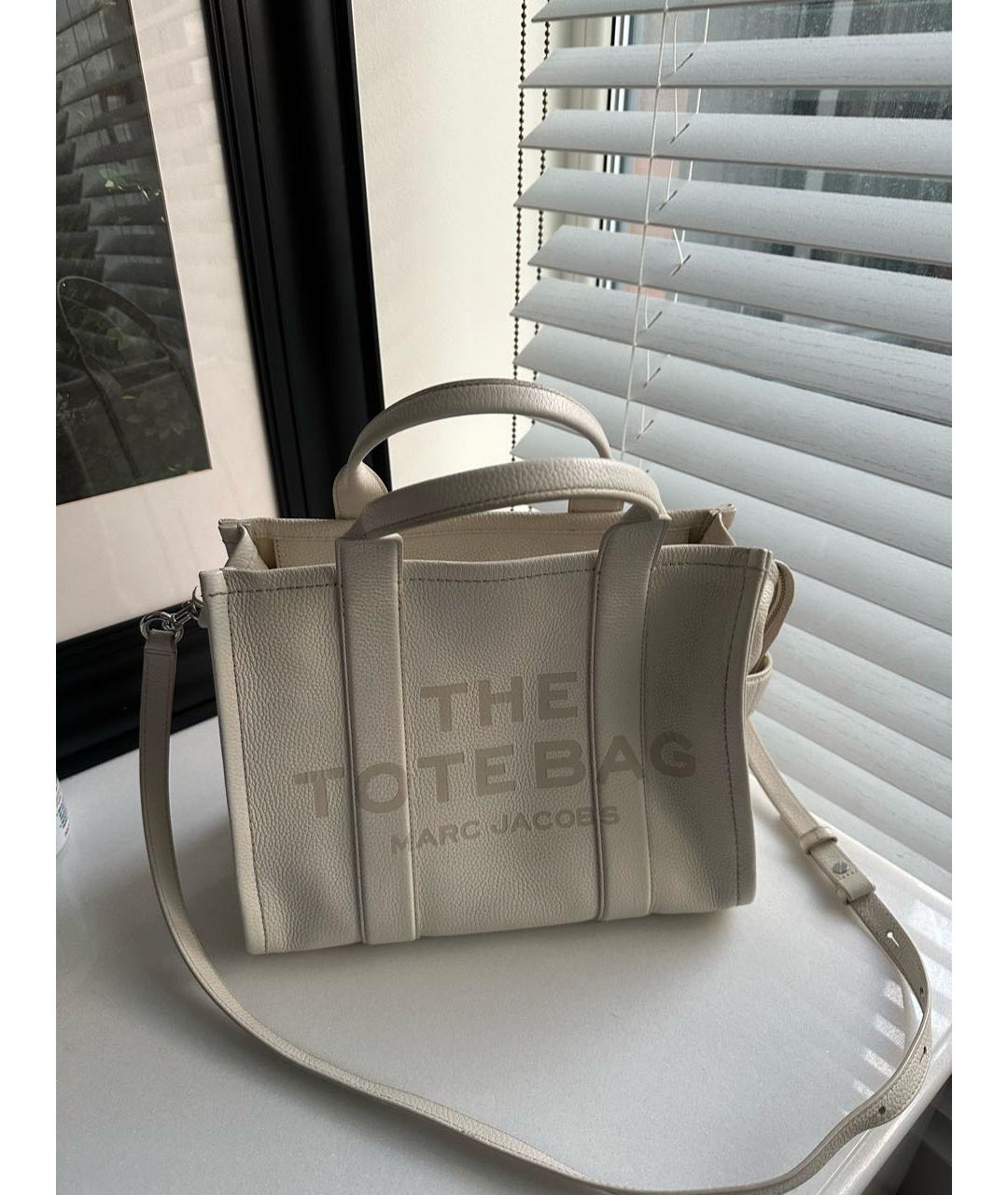 MARC JACOBS Бежевая кожаная сумка тоут, фото 7