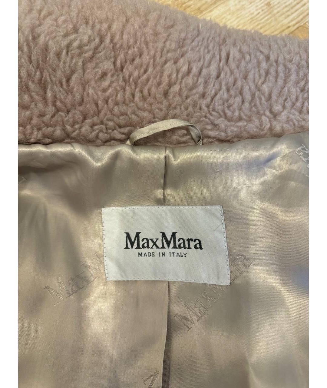 MAX MARA Бежевая шерстяная шуба, фото 3