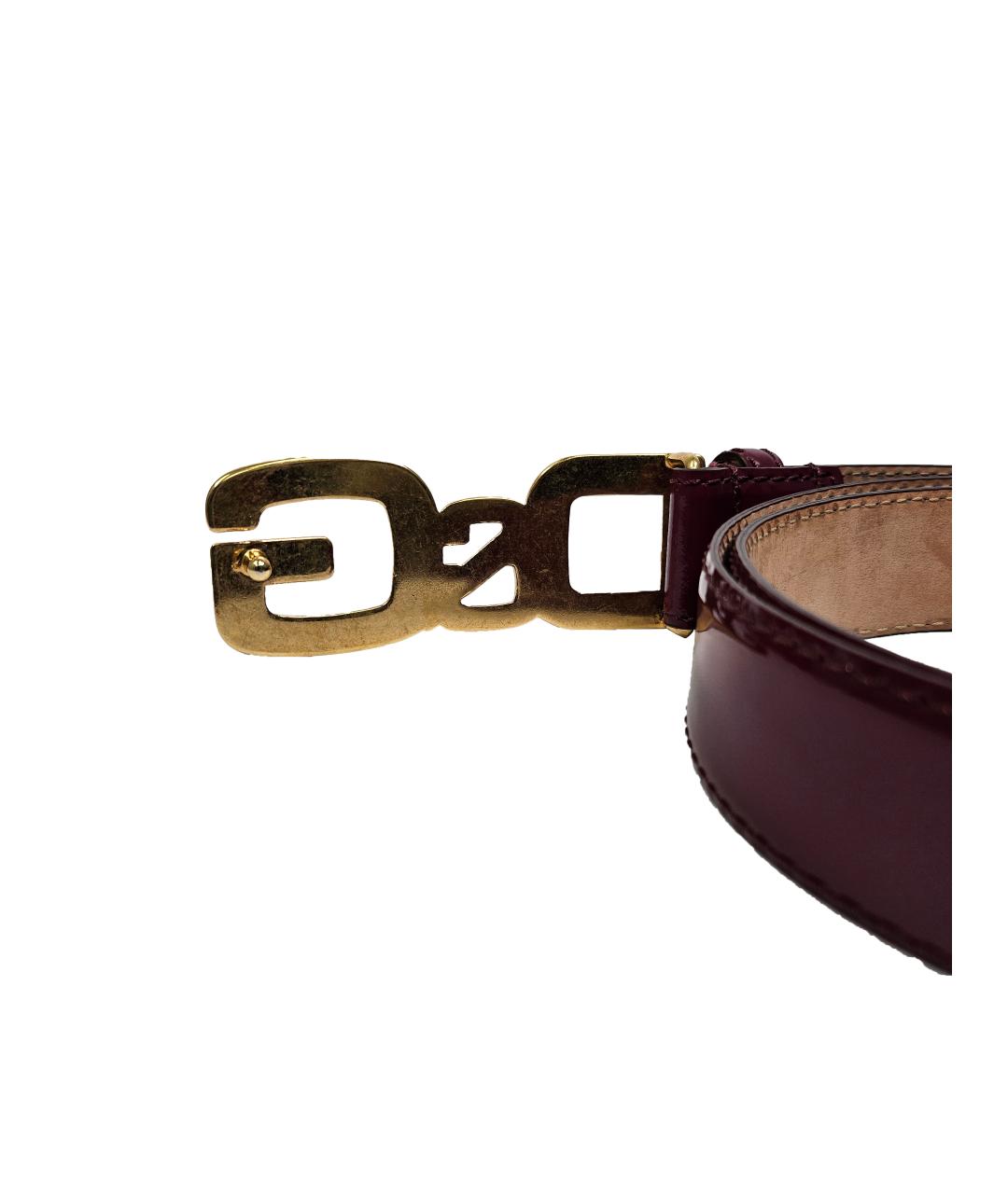 DOLCE&GABBANA Фиолетовый ремень из лакированной кожи, фото 4