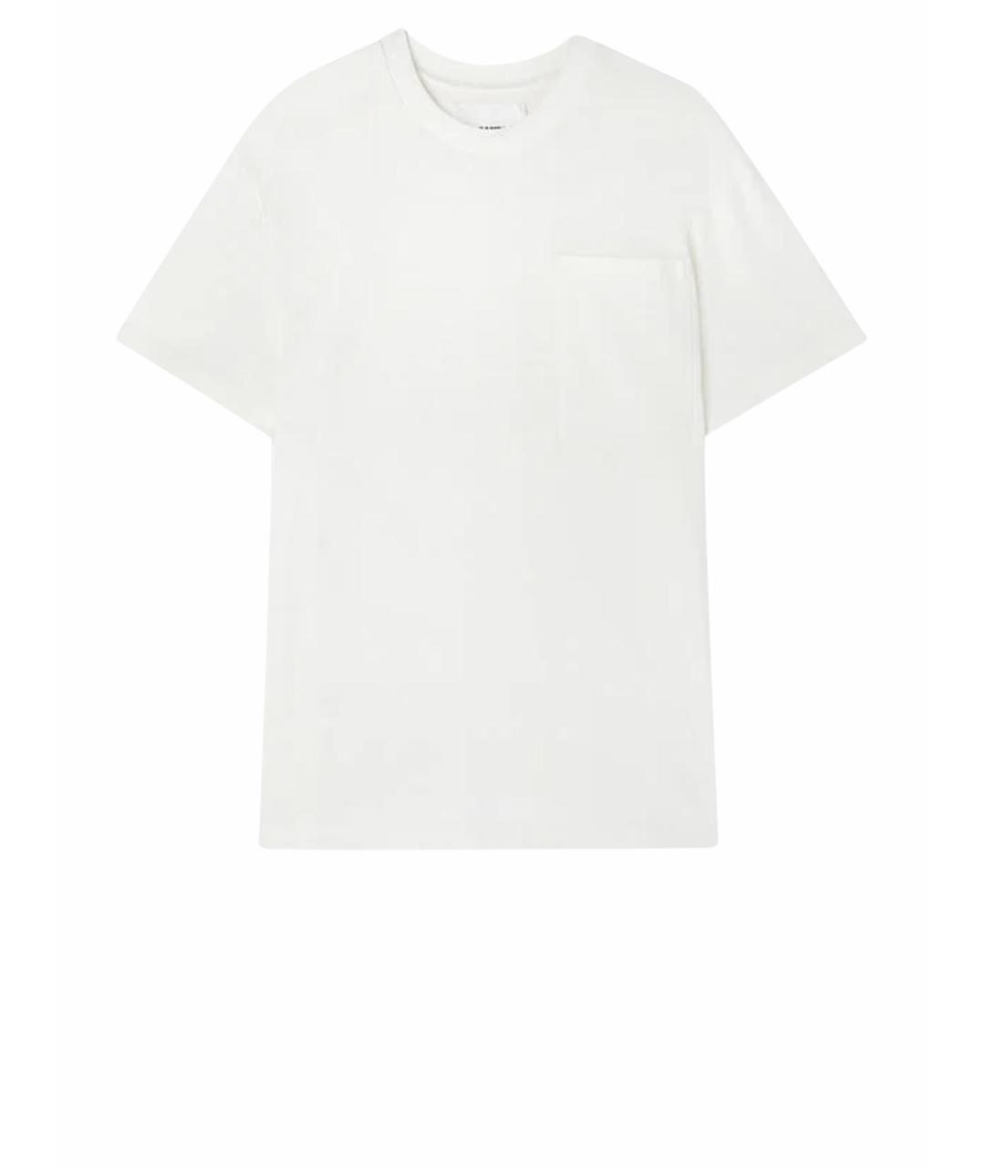 JIL SANDER Белая хлопковая футболка, фото 1