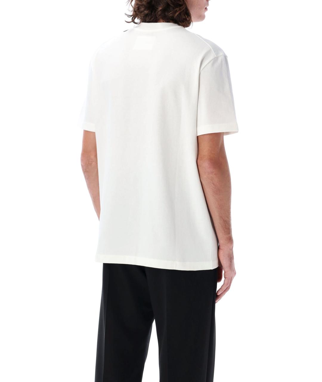 JIL SANDER Белая хлопковая футболка, фото 3