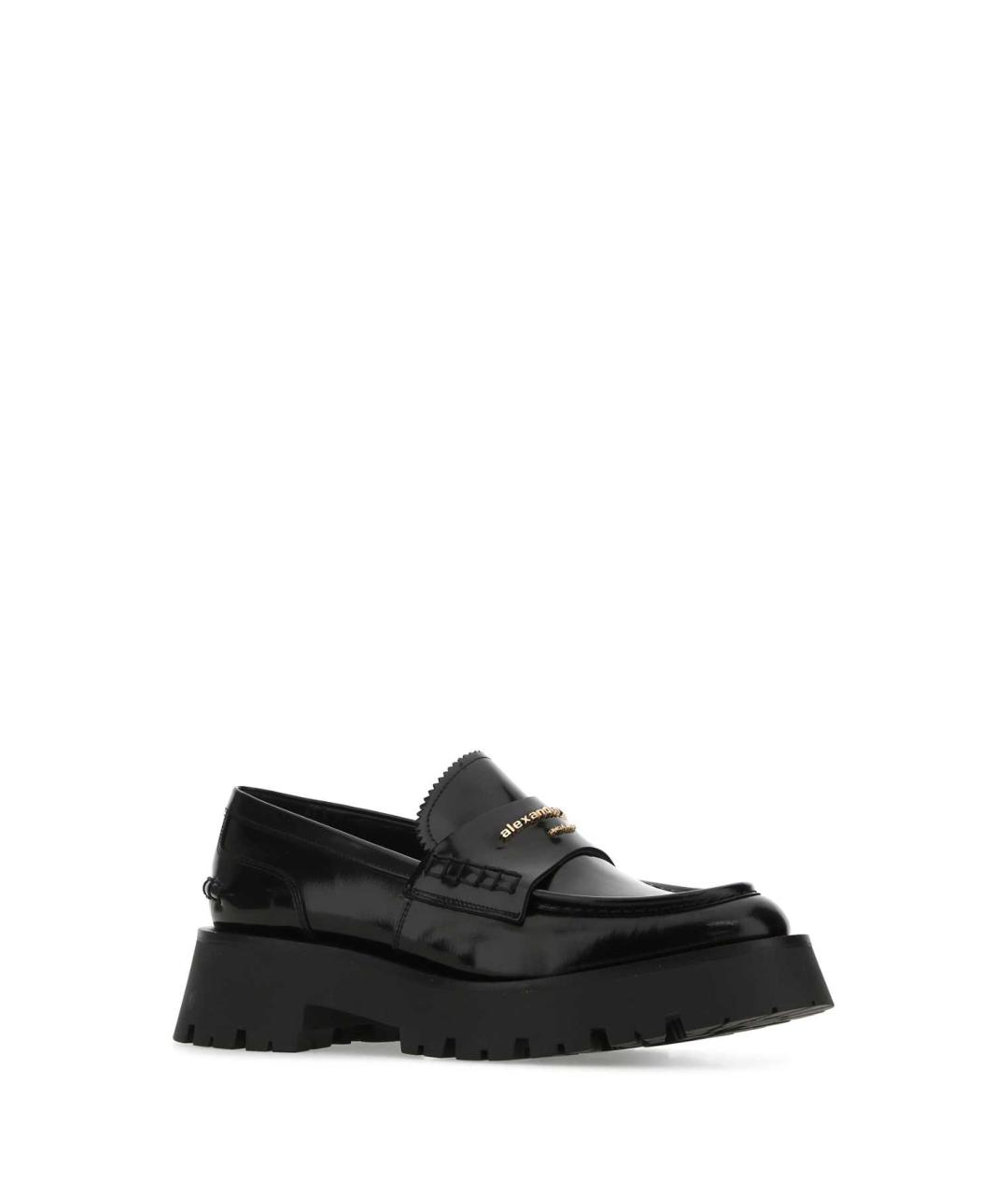 ALEXANDER WANG Черные кожаные лоферы, фото 2