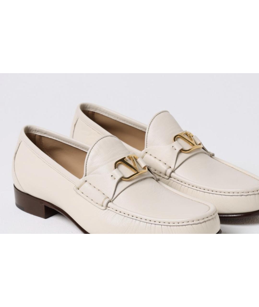 VALENTINO Белые кожаные лоферы, фото 3