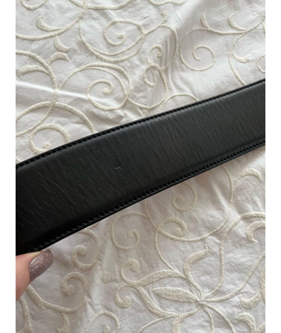 GUCCI Черный кожаный ремень, фото 7