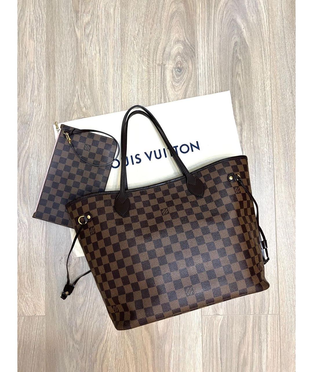 LOUIS VUITTON Коричневая сумка тоут, фото 9