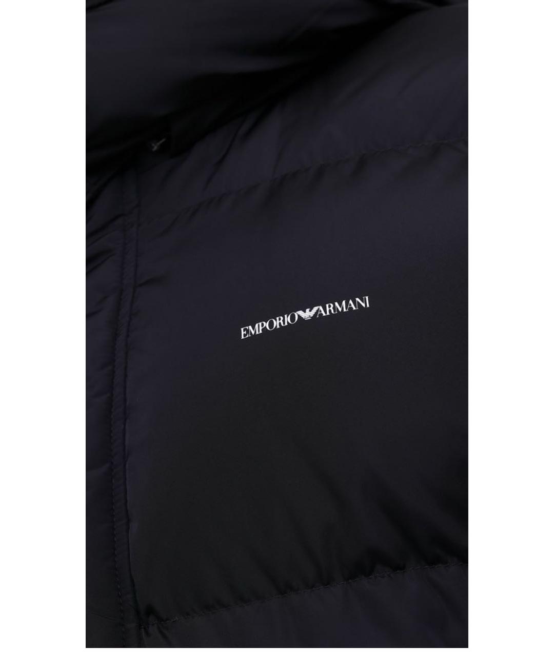 EMPORIO ARMANI Темно-синяя полиэстеровая куртка, фото 3