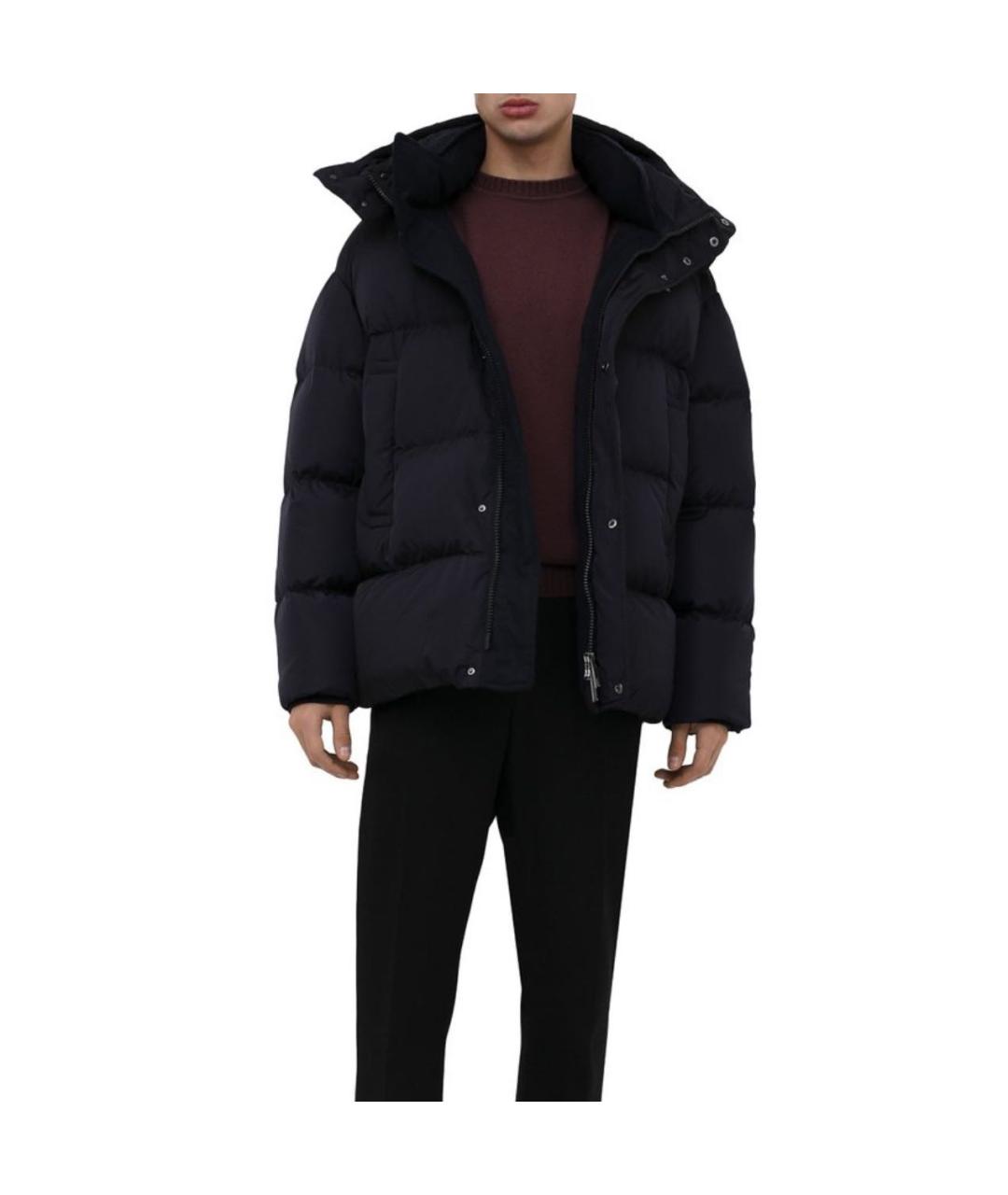 EMPORIO ARMANI Темно-синяя полиэстеровая куртка, фото 5