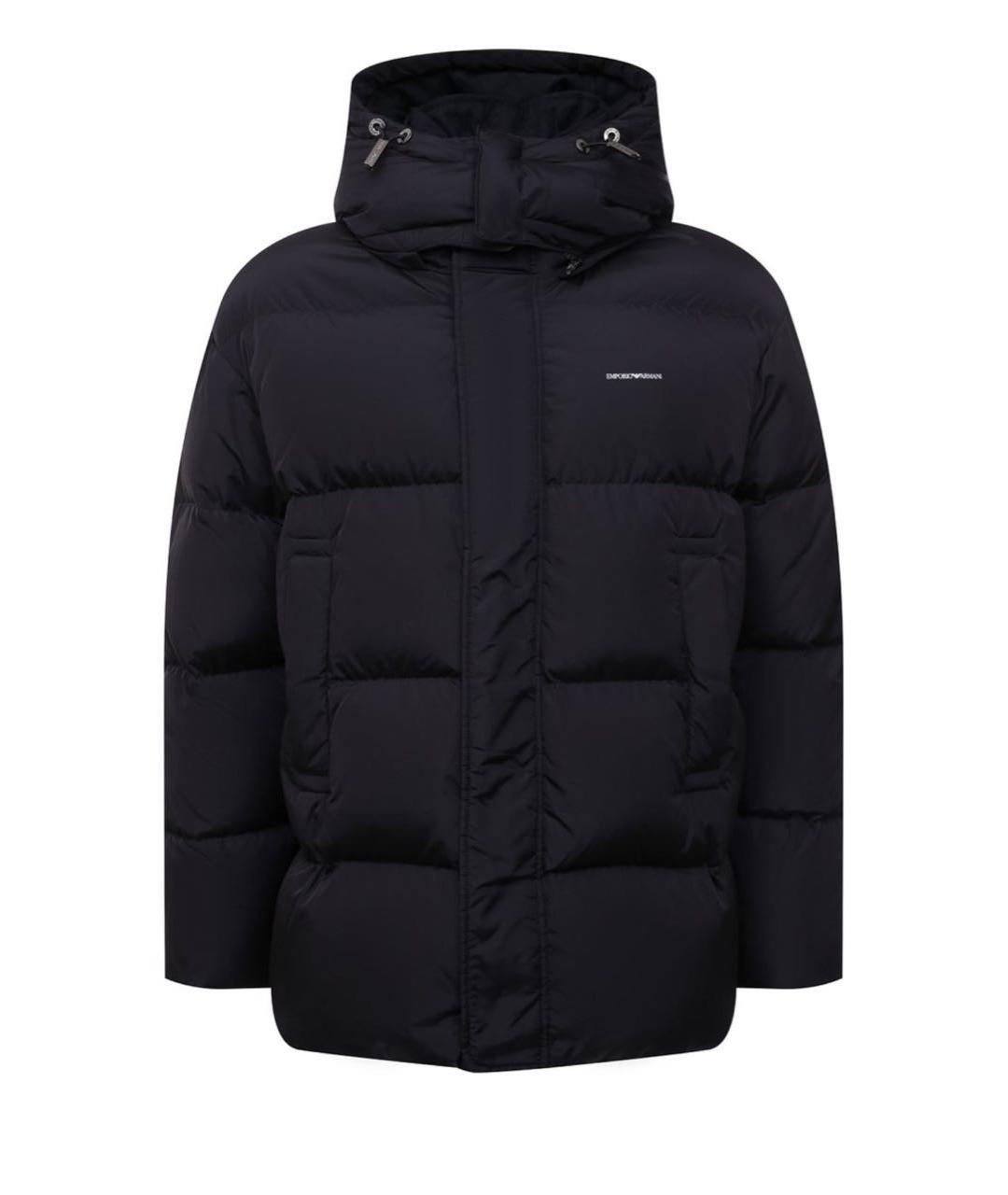 EMPORIO ARMANI Темно-синяя полиэстеровая куртка, фото 6