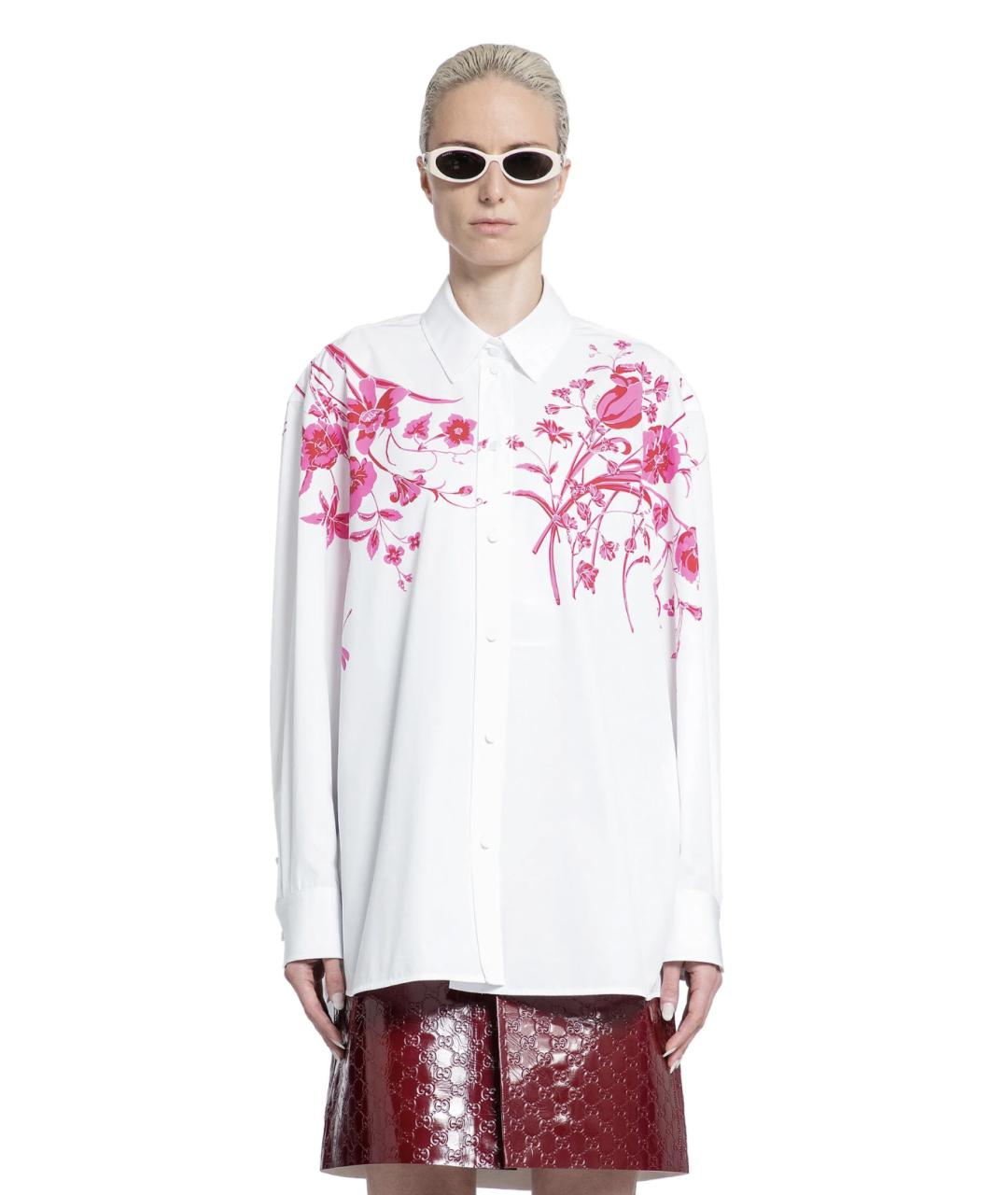 GUCCI Белая хлопковая рубашка, фото 2