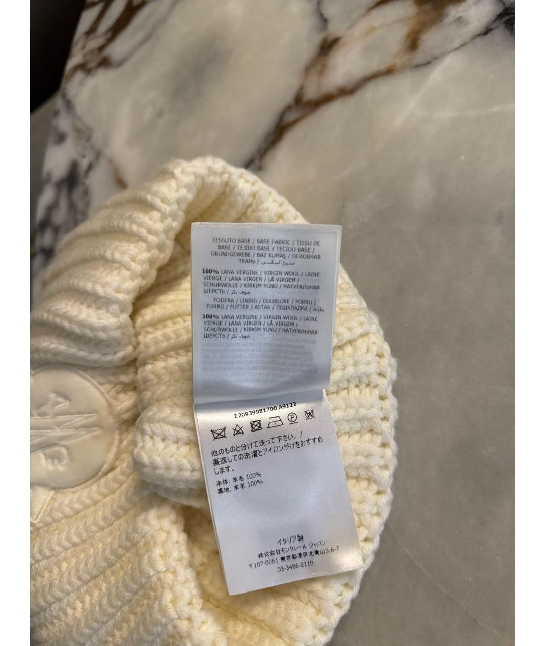 MONCLER Белая повязка на голову, фото 7