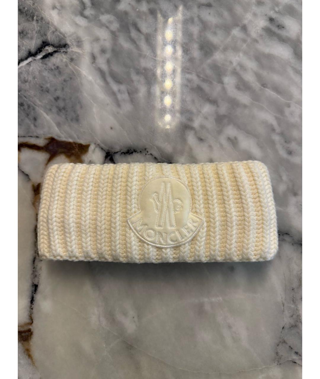 MONCLER Белая повязка на голову, фото 8