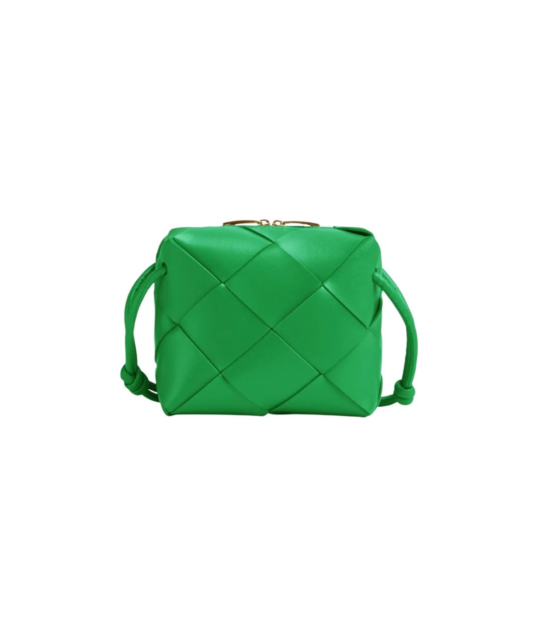 BOTTEGA VENETA Зеленая кожаная сумка через плечо, фото 1
