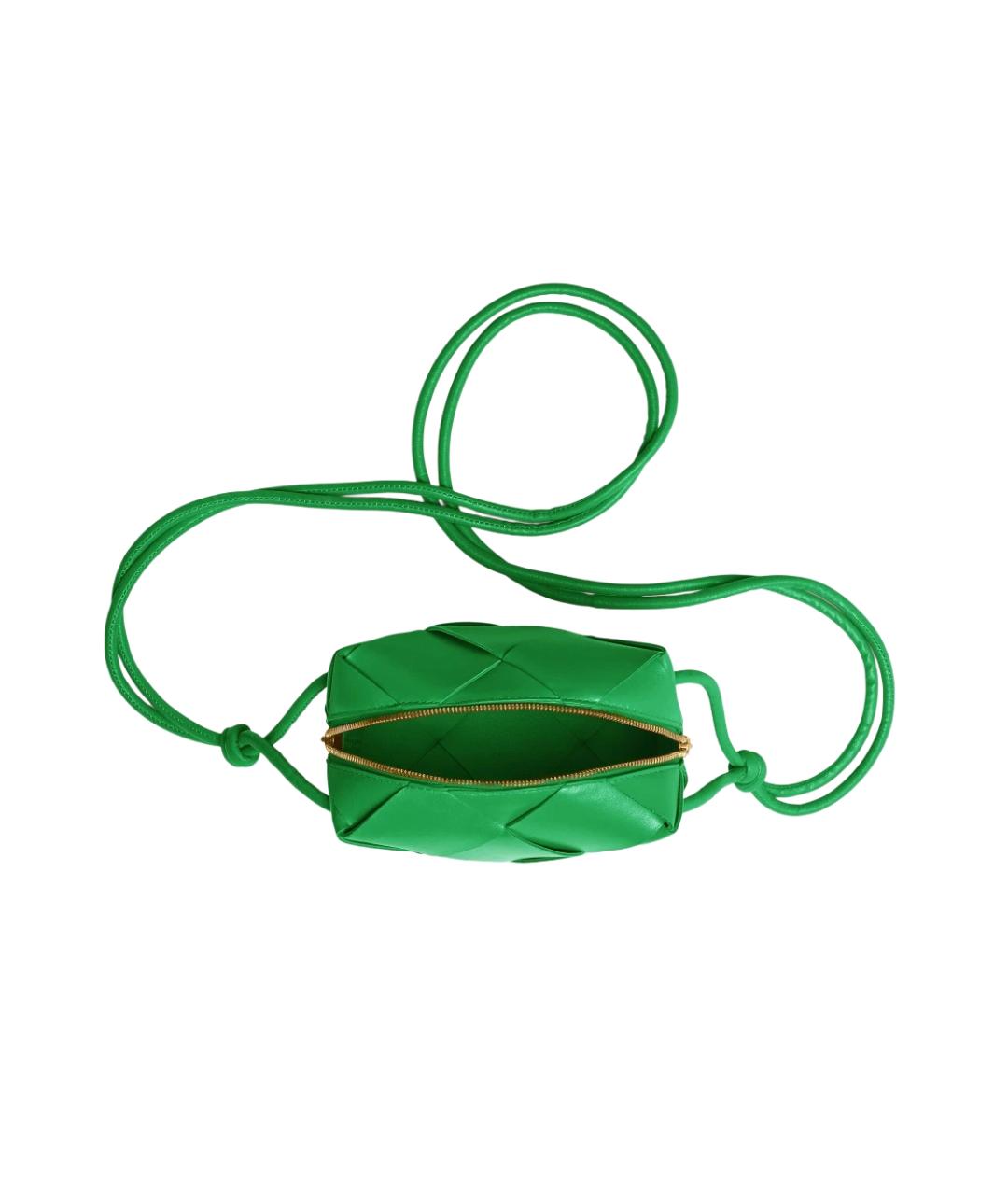 BOTTEGA VENETA Зеленая кожаная сумка через плечо, фото 3