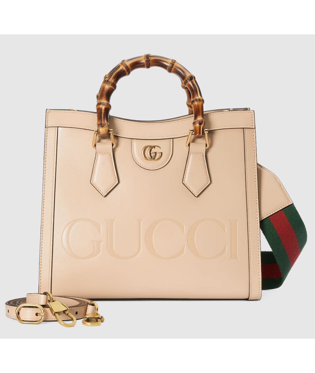 GUCCI Розовая кожаная сумка тоут, фото 4